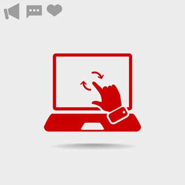 Dokunmatik ekran web simgesi. 