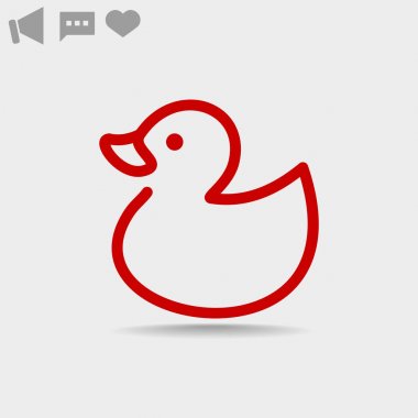 Basit oyuncak ördek simgesi