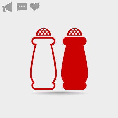 Tuz ve biber shakers simgesi 