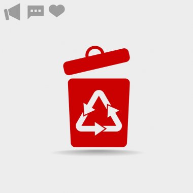 Atık geri dönüşüm sembolü ile okları