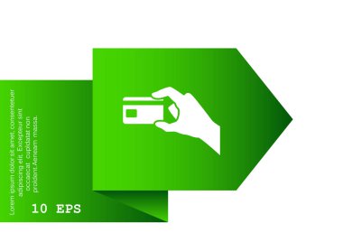 Plastik kart basit web simgesi