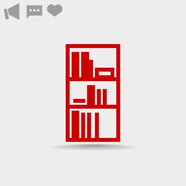 Basit bookshelf simgesi