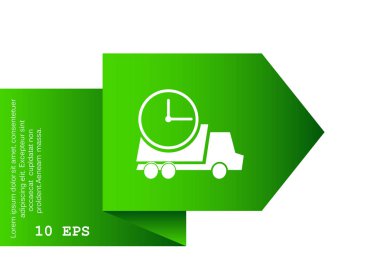 Sevkiyat teslimat kamyonu web simgesi