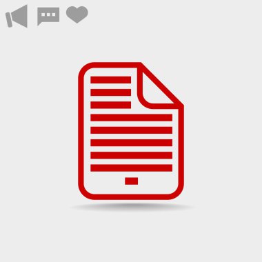 Belge dosya basit web simgesi