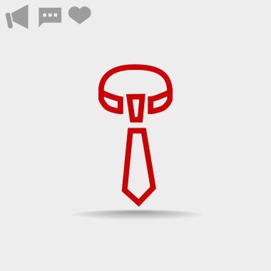 Düğümlü kravat basit web simgesi