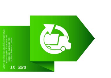 Sevkiyat teslimat kamyonu web simgesi