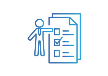 İşadamı denetim listesi simgesi