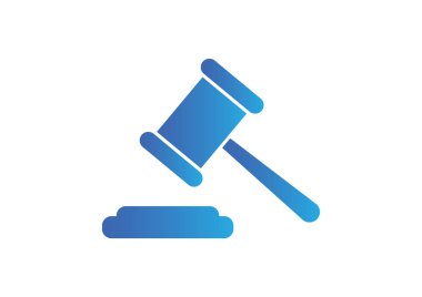 Açık artırma çekiç basit web simgesi