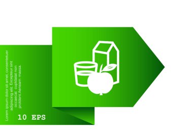 Bir bardak süt ile elma 