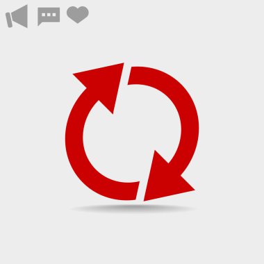 döndürme oklarını bir daire web simgesi. 