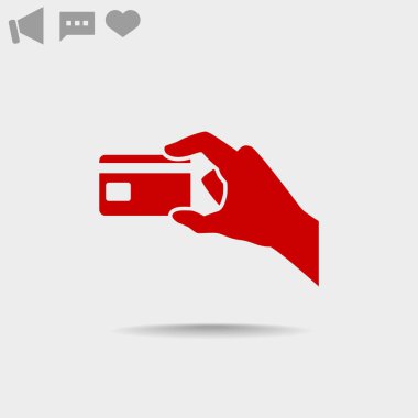 Plastik kart basit web simgesi