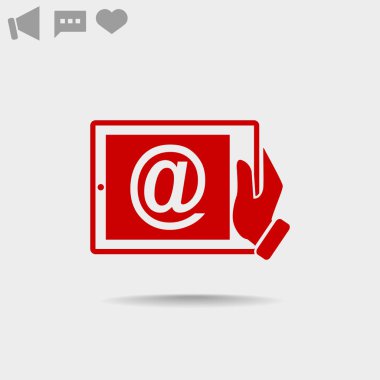 E-posta işareti ile dijital tablet