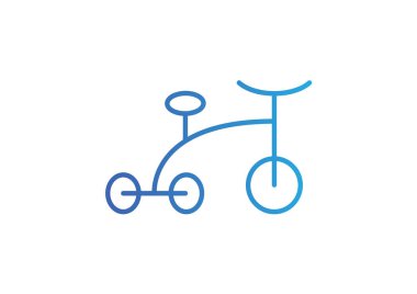 Bebek üç tekerlekli bisiklet basit simgesi