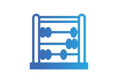 Abaküs hesaplama düz simgesi 