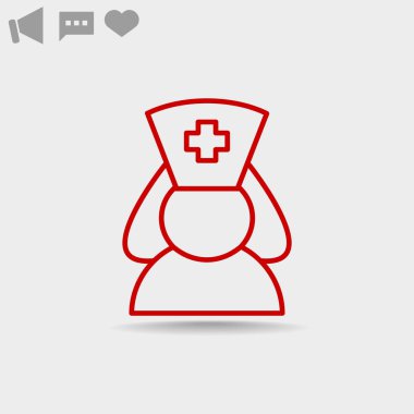 Hemşire basit simgesi