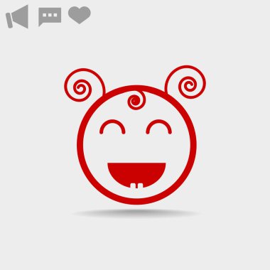 Mutlu kız web simgesi