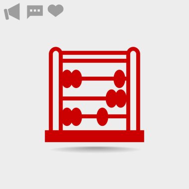 Abaküs hesaplama düz simgesi 