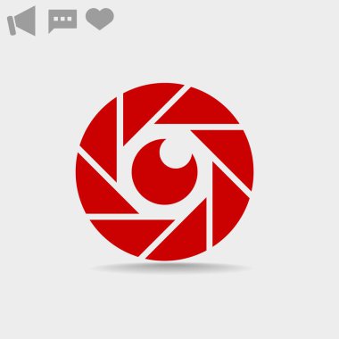 Objektif göz web simgesi