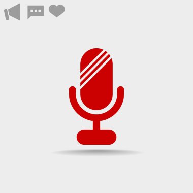 Basit mikrofon web simgesi