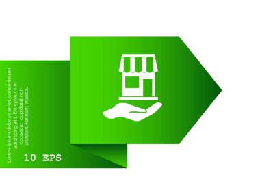 Dükkanı el web simgesi üzerinde