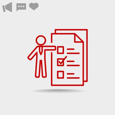 İşadamı denetim listesi simgesi