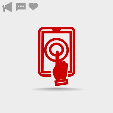  Dokunmatik ekran web simgesi. 