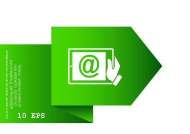 E-posta işareti ile dijital tablet