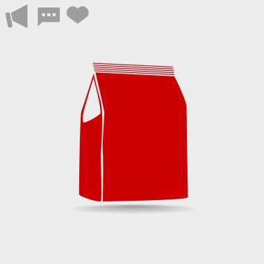 Kağıt ürün paketi web simgesi