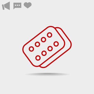 Bandaj sıva basit web simgesi