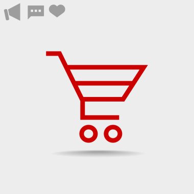 alışveriş sepeti basit simgesi