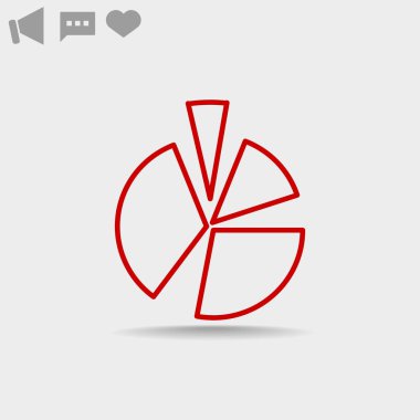 Yüzde kavramı yuvarlak web simgesi