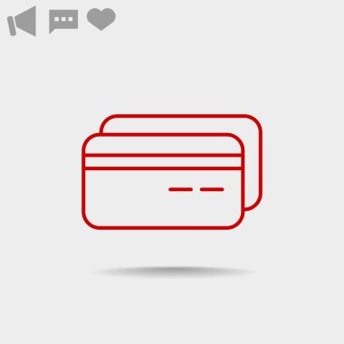 Plastik kart basit web simgesi