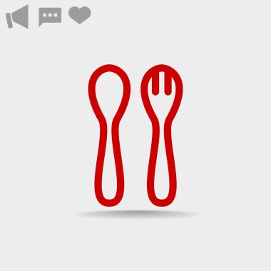  kaşık ve çatal web simgesi.