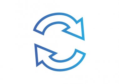 döndürme oklarını bir daire web simgesi. 