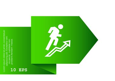  Web simgesi tırmanma işadamı.