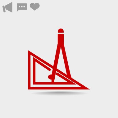 Pergel ile cetvel simgesi