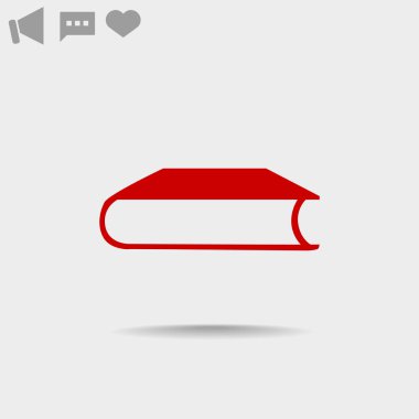 Kitap Düz Simgesi 