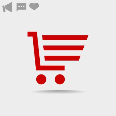 alışveriş sepeti basit simgesi