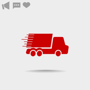 Sevkiyat teslimat kamyonu web simgesi