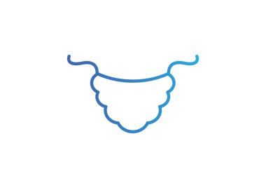 Bebek önlüğü çizgisi simgesi 