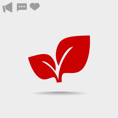 Yaprakları web simgesi. 