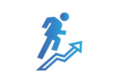  Web simgesi tırmanma işadamı.