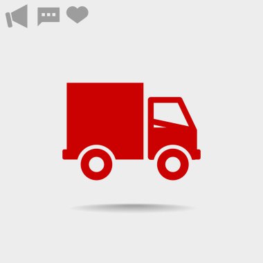 Sevkiyat teslimat kamyonu web simgesi