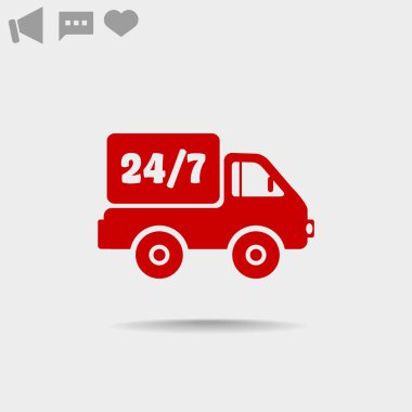 Sevkiyat teslimat kamyonu web simgesi