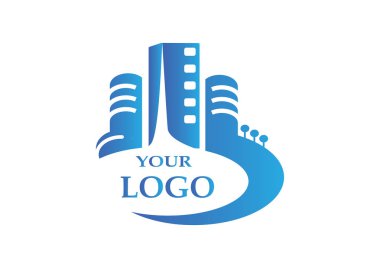 Şirketiniz için şehir binaları logosu