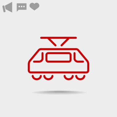 Basit tramvay simgesi