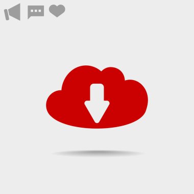 Bulut dosya download simgesi