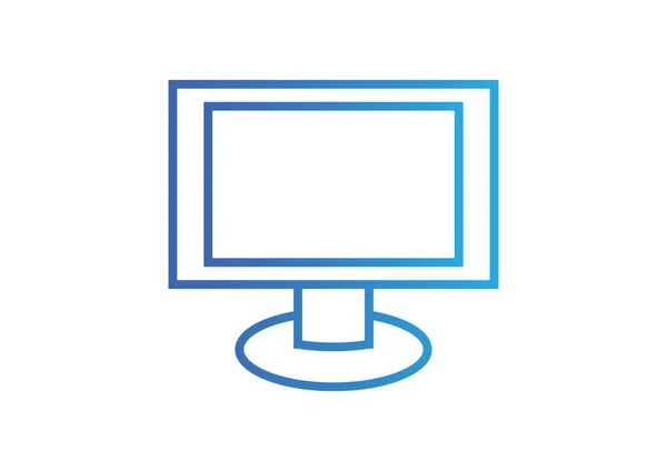 Icona web dello schermo del monitor vuoto — Vettoriale Stock