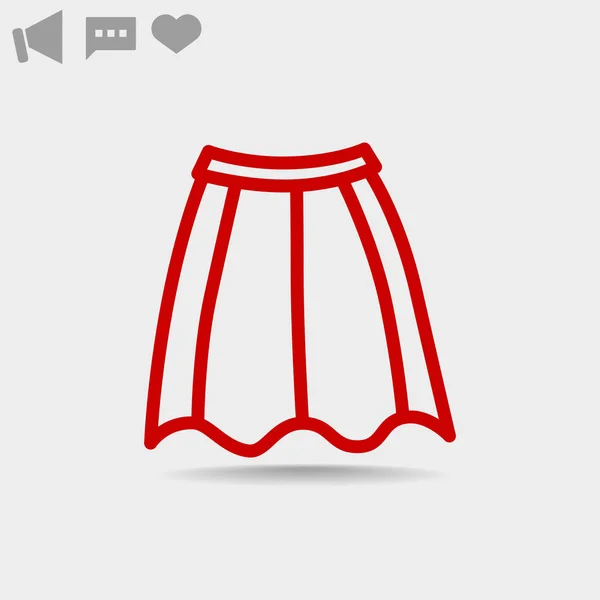 Skirt  web icon. — Stock Vector