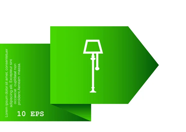 Icono web lámpara . — Vector de stock